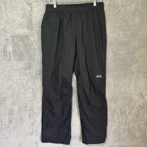 REI Co-Op Rain Pants Mens Medium Black Waterproof Ankle Zip Hiking Outdoor